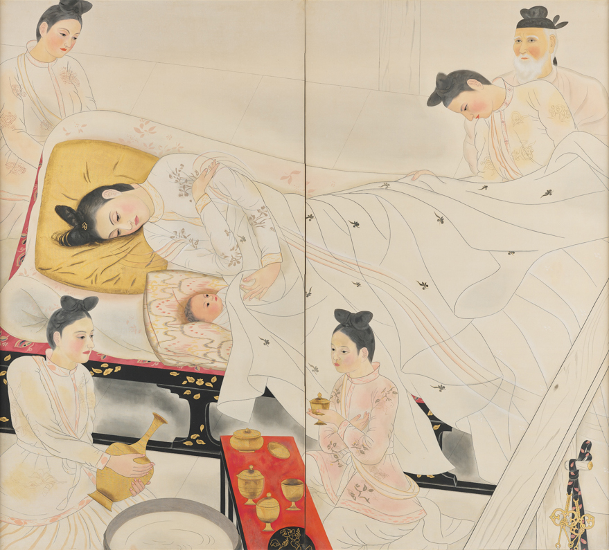 堂本印象《太子降誕》1947年 京都府立堂本印象美術館蔵