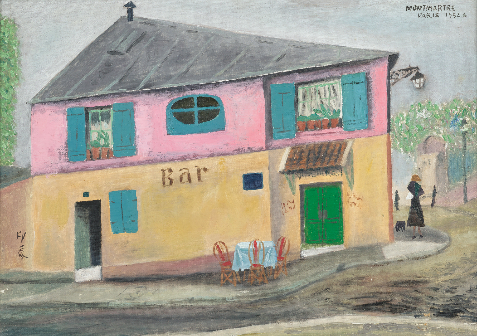 堂本印象《モンマルトルのバー》昭和27年（1952）京都府立堂本印象美術館