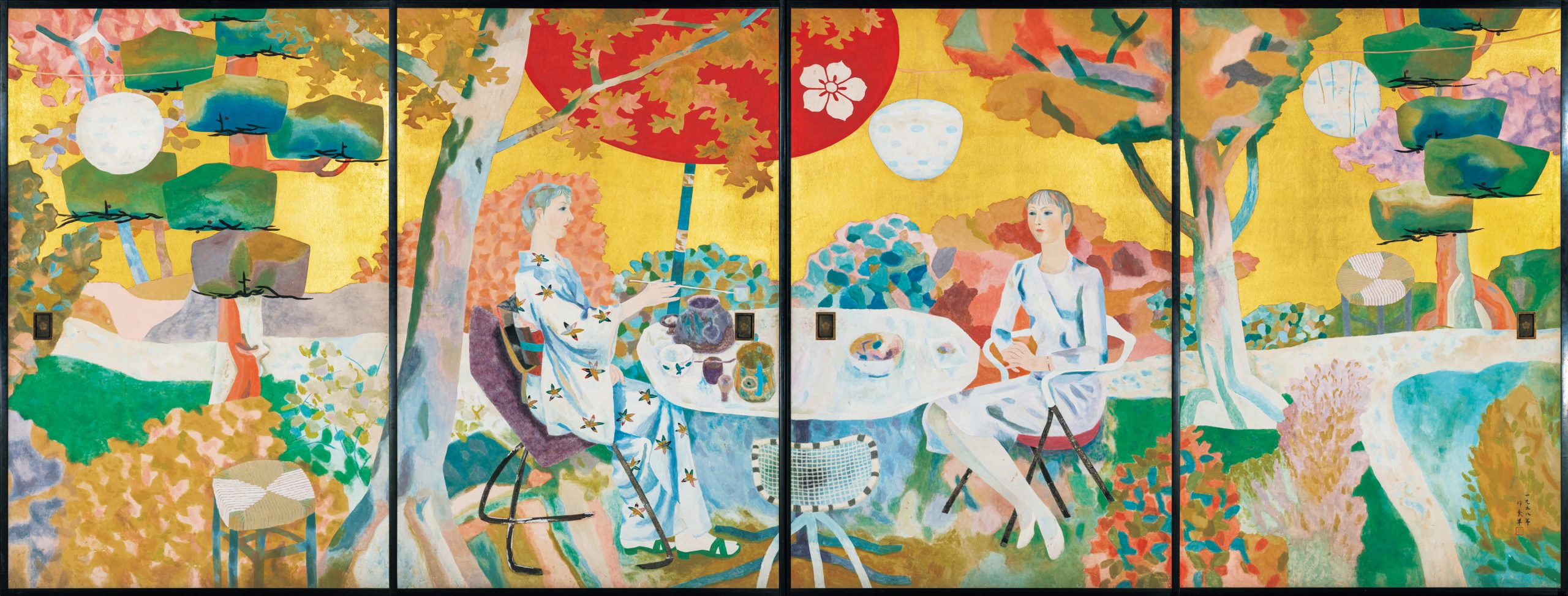 堂本印象《婦女喫茶図》_昭和33年（1958）_智積院